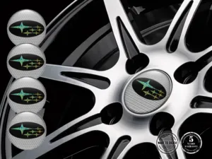 Subaru Wheel Stickers Version Resin Domed Emblems